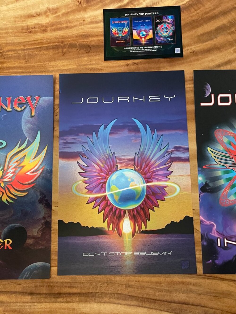 Journey VIP Final Frontier Litho Limited Edition Tour Set of 3 Posters COA